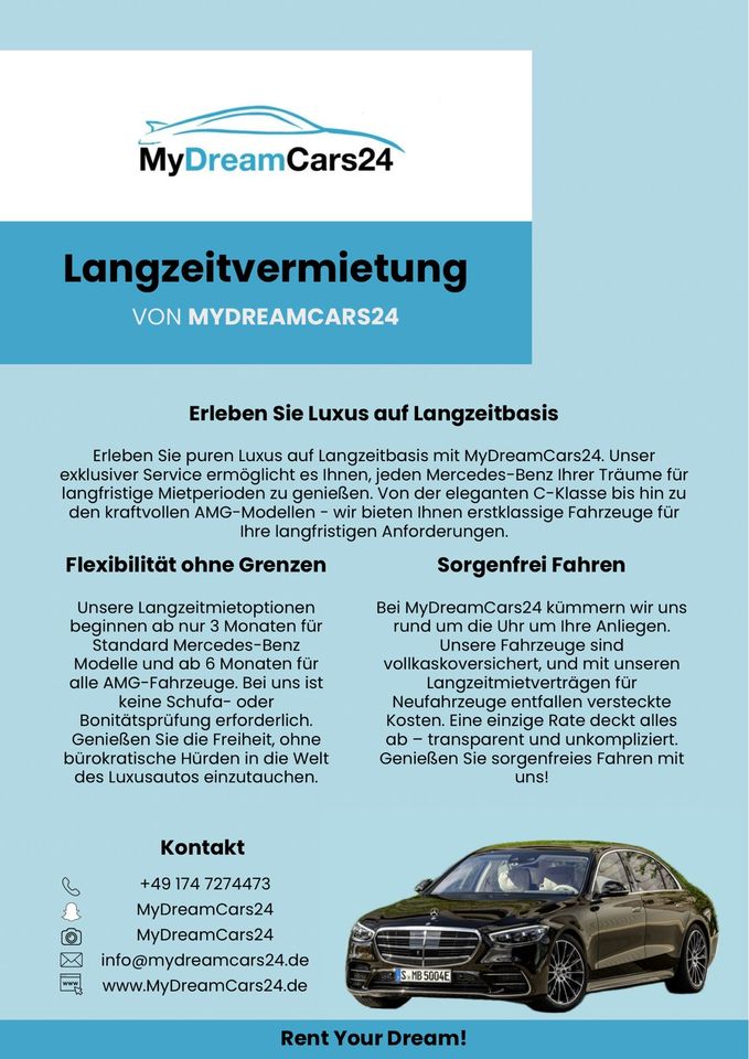 Mercedes-Benz Langzeitmiete (Mietwagen, Autovermietung) in Heinsberg