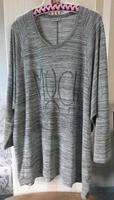Longshirt Janina 54/56  dezente Pailletten  3/4 arm  grau Sachsen-Anhalt - Annaburg Vorschau