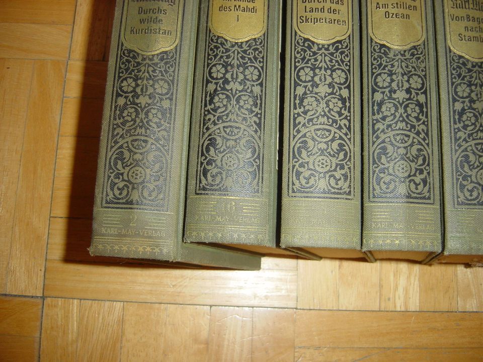 15 x Karl May Bücherbände aus 1952 / Karl-May-Verlag in Stuttgart