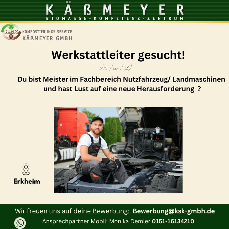 Werkstattleiter gesucht (m/w/d) in Erkheim