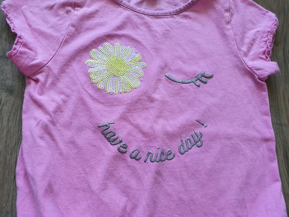 S.Oliver_pinkfarbenes Sommer Kleid mit Sonne und Smiley_Gr.134 in Wolfsburg