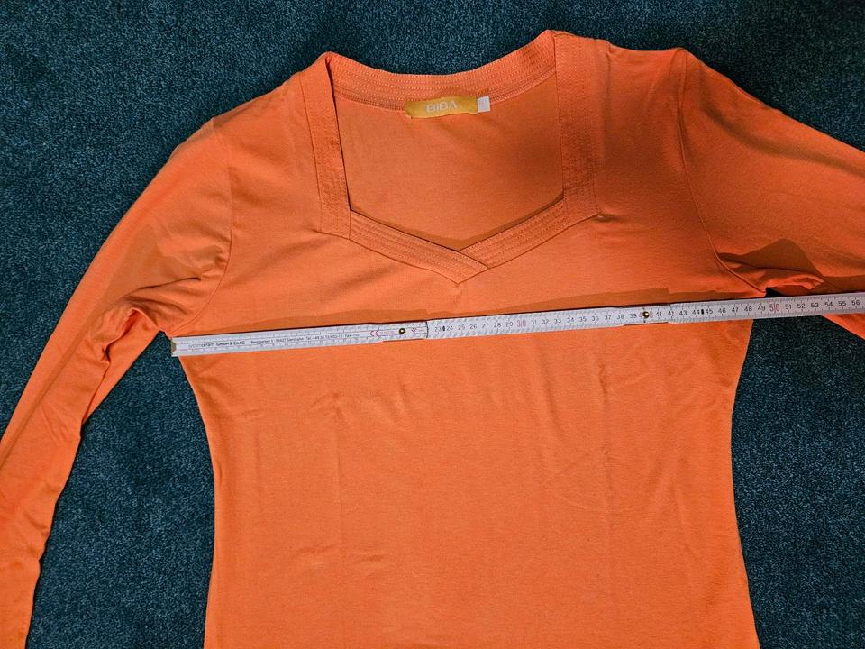 BIBA T-Shirt Langarm neuwertig in orange Gr. 1 ca 38 Langarmshirt in Xanten