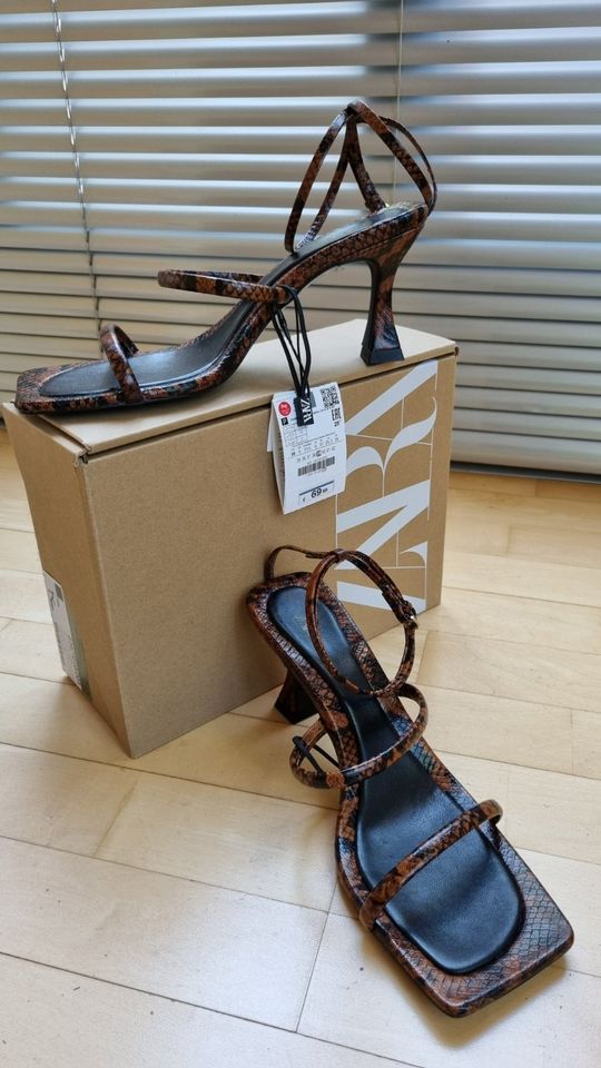 *ZARA* Echt Leder Riemchen Sandalen Braun 39 NP69,95€ NEU! in Ingolstadt