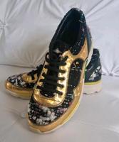 Chanel mehrfarbige Tweed Leder Sneaker Gr.37,5 Hessen - Bad Vilbel Vorschau