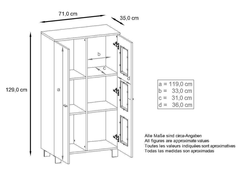 Highboard Sideboard Kommode Schrank Regal  Vitrine in Lemgo