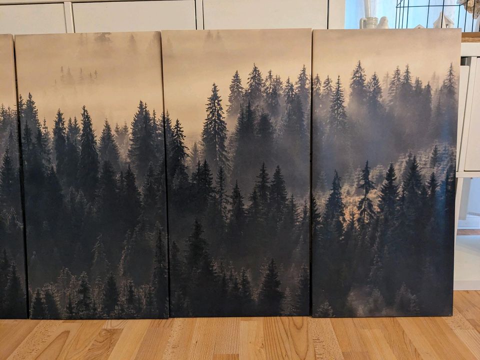 XXL Bild auf Leinwand, Wald, fünfteilig, 200x80 cm in Sprakebüll