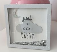 Bild "just one dream" im Holzbilderrahmen (grau weiß) mit Glitter Nordrhein-Westfalen - Neuss Vorschau