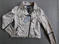 MAZE Jacke Übergangsjacke Biker Style 38 M beige grau NP119€ NEU Bayern - Goldbach Vorschau