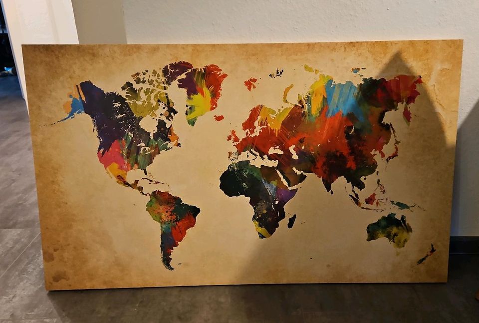 Wandbild "Weltkarte bunt" in Verden