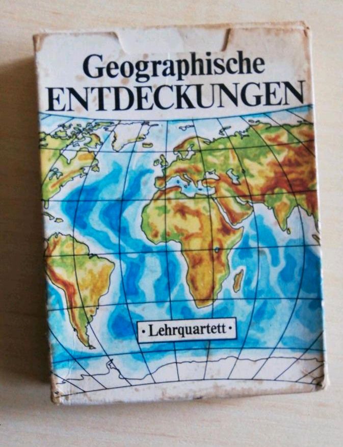 1988⚜️DDR Geografische Entdeckungen Lehr Quartett Retro Vintage in Lengenfeld Vogtland