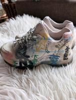 BRONX Sneaker Turnschuhe Graffiti weiß bunt Gr. 37 Leder Bayern - Sonthofen Vorschau