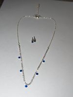 Schmuckset Kette Ohrringe blau Modeschmuck Bayern - Weitramsdorf Vorschau