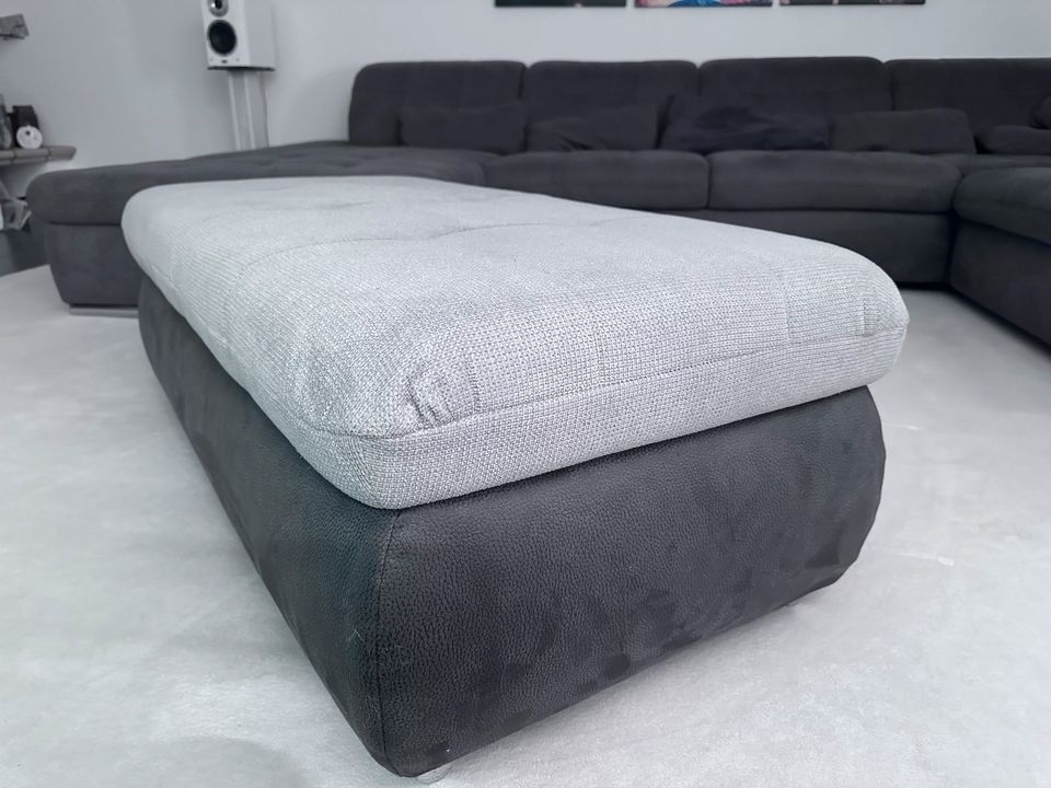 Design Couchhocker Wohnlandschaft Silber grau 130x65x45 cm in Buchholz in der Nordheide