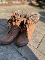 Leder Stiefeletten mit Kunstfell Niedersachsen - Apen Vorschau