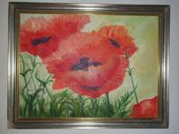Ölgemälde Mohnblumen Blumen Stillleben Ölbild Bergdorf signiert München - Au-Haidhausen Vorschau