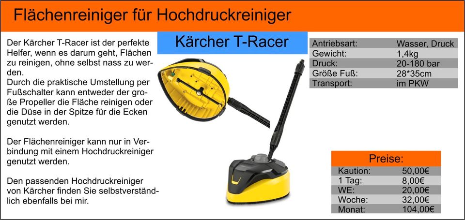 ZU VERMIETEN: Hochdruckreiniger, Kärcher K7, Terrassenreiniger in Hemer