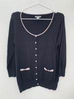 H&M Cardigan Strickjacke schwarz mit altrosa gr L Nordrhein-Westfalen - Bad Berleburg Vorschau