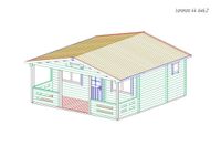 Gartenhaus 44mm Holzhaus Chillout Partyhaus mit Terrasse 6 x 6m Sachsen-Anhalt - Egeln Vorschau