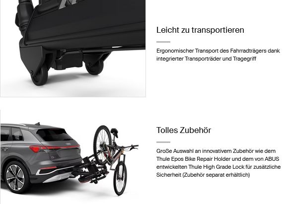 Thule Epos 3 * Anhängerkupplungs-Fahrradträger 3 Bike wie NEU in Röhrsdorf