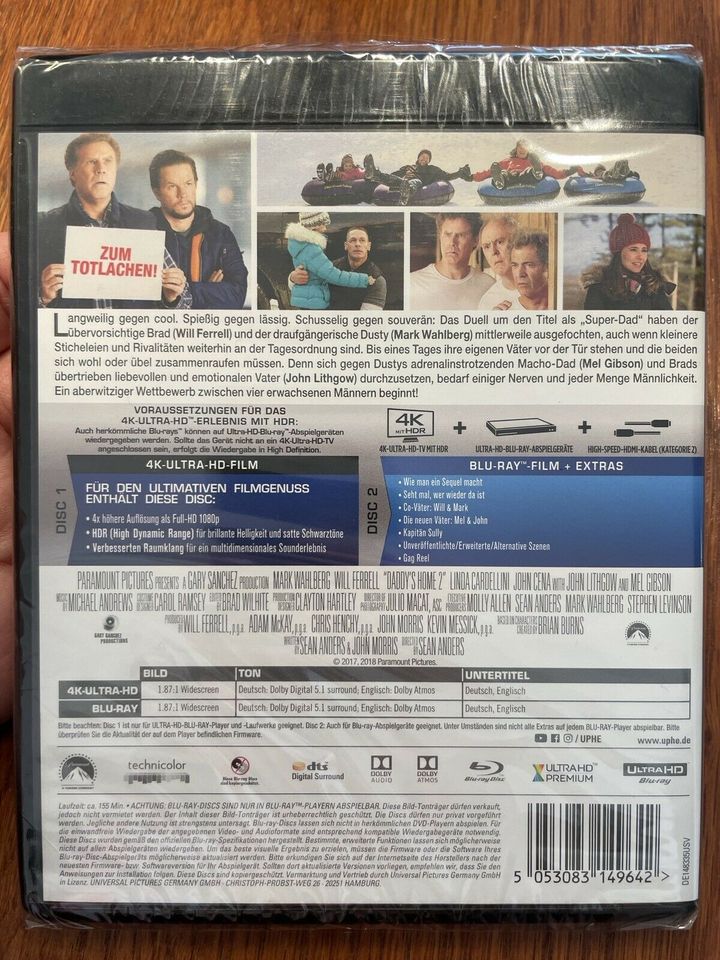 DADDY‘s HOME 2 - 4K UHD+ Blu-ray - wie NEU in Folie in Schwaig