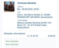 2 Tickets Orchestra Baobab Frankfurt Köln - Rondorf Vorschau