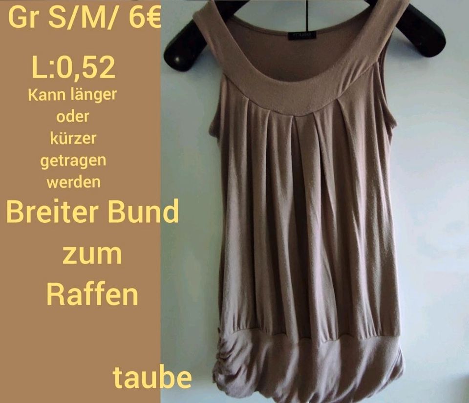 Top Shirt Damen Gr S/M Farbe taube in Plauen