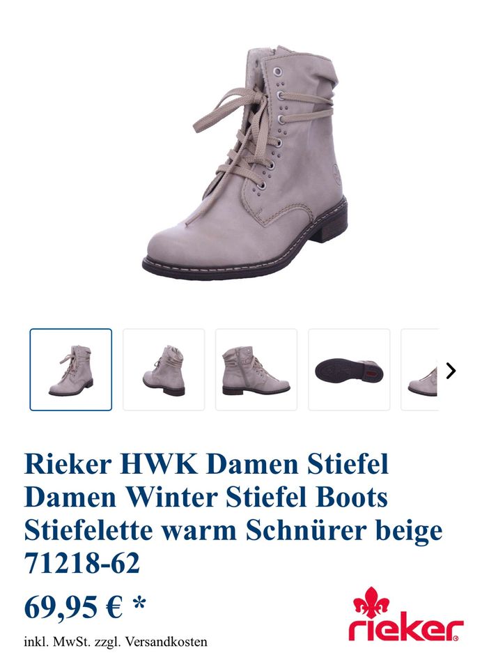 RIEKER STIEFELETTEN BOOTS 42 NEUw 1xgetragen! NP69,99€ in Villingen-Schwenningen