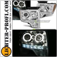 Ford F150 MK12 Led Angel Eyes Scheinwerfer Chrom BJ 08-14 NEU! Hessen - Calden Vorschau