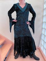 Gothic Traumkleid Kleid schwarz türkis Gr M 38 Samt mit Spitze Thüringen - Themar Vorschau