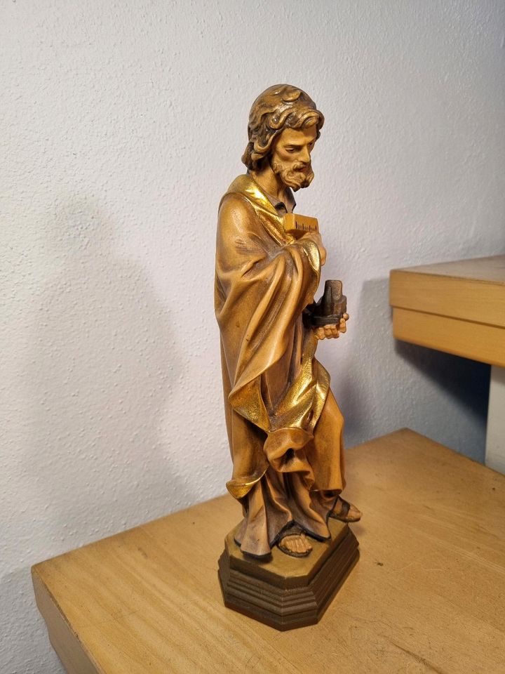 MUTTER GOTTES HEILIGER JOSEF MADONNA ALT HEILIGENFIGUR HOLZFIGUR in Kumhausen