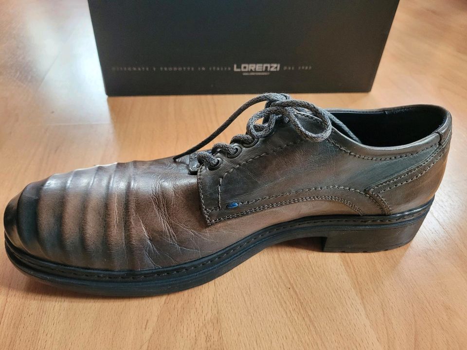 Elegante italienische Schuhe Herrenschuhe Lorenzi Gr. 42 1/2 in Dinkelsbuehl