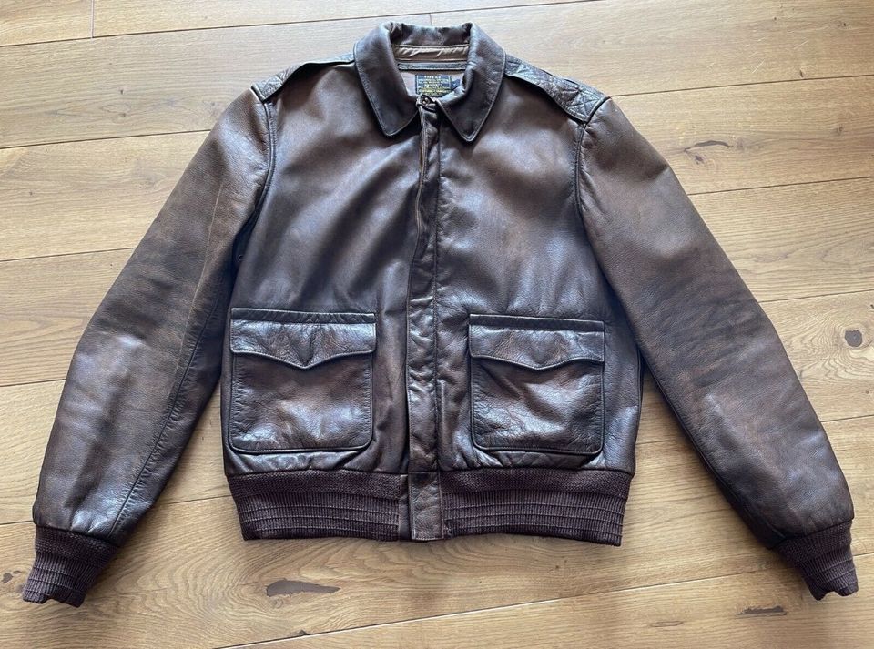 POLO Ralph Lauren Distressed Leather A2 Lederjacke in Größe - M in Erding