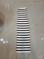 H&M Langes Tubekleid Gerippt S/36 Creme Schwarz Berlin - Wilmersdorf Vorschau