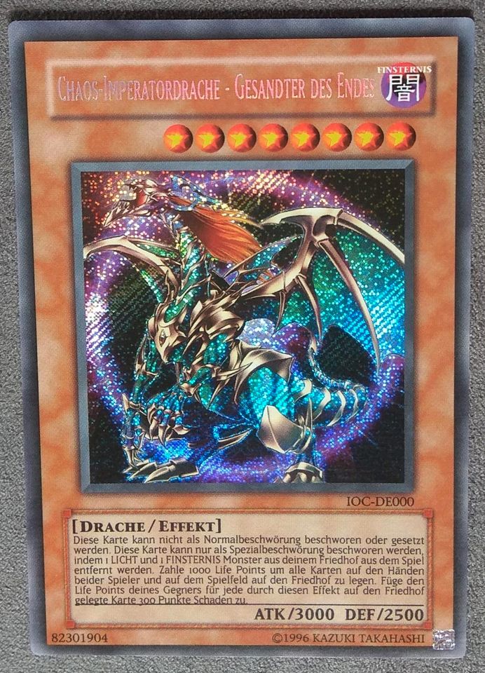 Yugioh Chaos Imperatordrache Gesandter des Endes IOC Secret Rare in Untersiemau