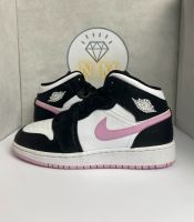 ✅Nike Jordan 1 Mid GS Arctic Pink Weiß/Schwarz 37,5 5Y Sneaker Sachsen - Treuen Vorschau