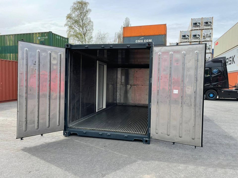 ✅ 20' Fuss Kühlcontainer/ Integralcontainer mit TK-Tür, lackiert in RAL 7016 in Hamburg