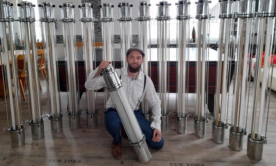 Loft Industrie Lampe poliert LBW Wittenberg delikat exklusiv in Südharz