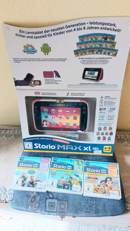 Storio MAX XL 2.0 Mädchentablet, 3 Spiele dafür in Peine