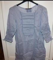 Damen zara Stickerei Baumwolle Tunika Bluse blau m Hessen - Groß-Gerau Vorschau