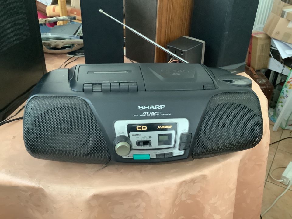 SHARP CD Radio KAssettenrecorder Mod. QT-CD 111 H in Wolgast