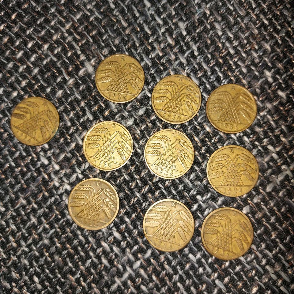 Verschiedene Münzen ( Reichs Münzen ) Konvolut in Langen (Hessen)