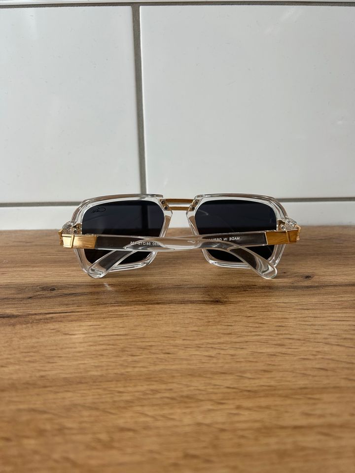 Designer Sonnenbrille Gold durchsichtig weiß Herren in Gießen