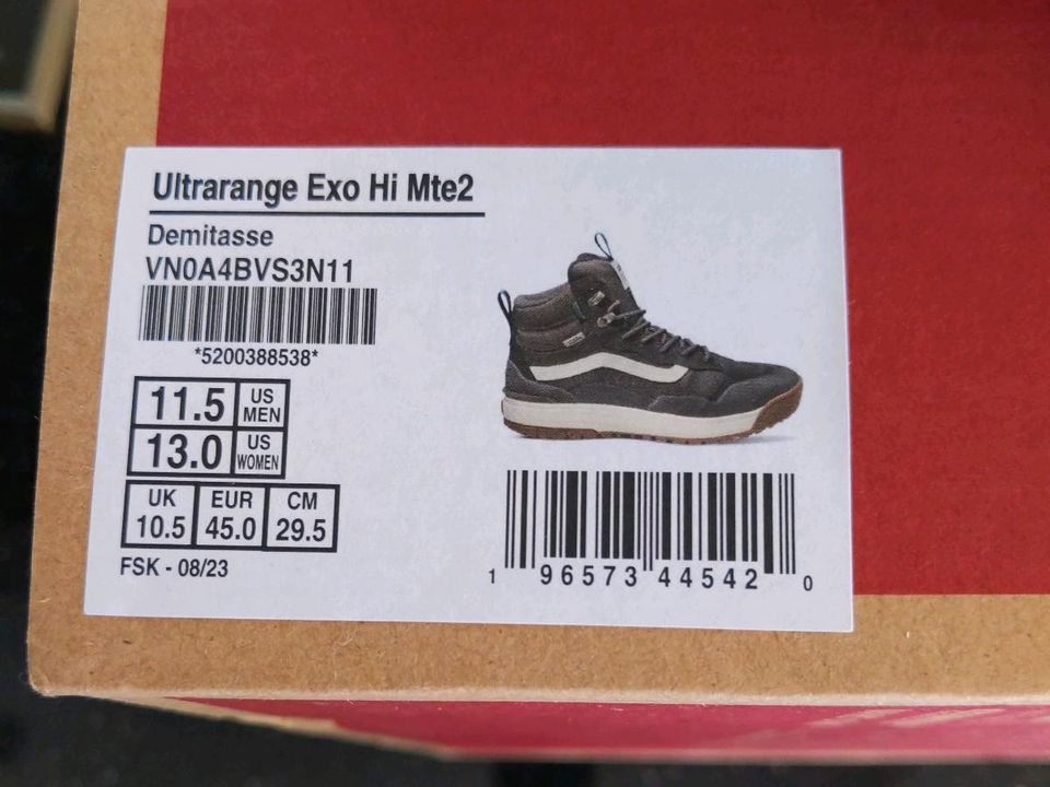 Vans Ultrarange Exi Hi Mte2 US 11,5 m. Gore Tex NEU in Giengen an der Brenz