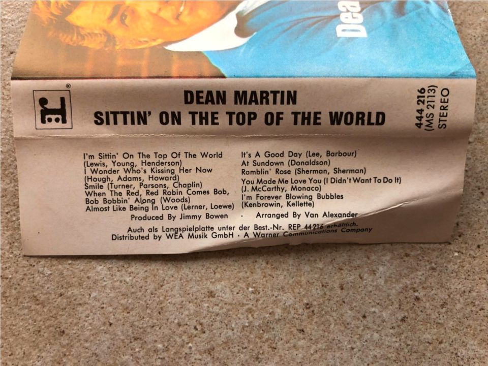 Musikkassette MC Dean Martin Sitting on the top of the world in Ratingen