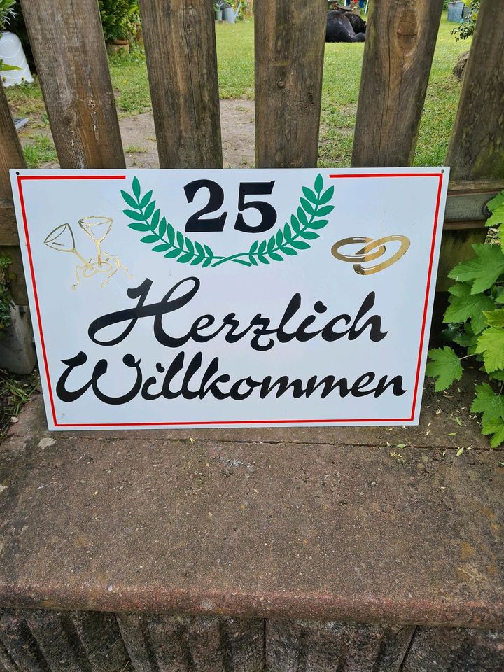 Silberhochzeits Schild in Schönberg (Holstein)
