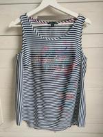 Soccx Top Bluse Gr. 38 M weiß blau Niedersachsen - Bad Essen Vorschau