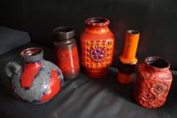 Vase Keramik Fat Lava Scheurich Roth Marei Dümler rot Vintage 70s Nordrhein-Westfalen - Solingen Vorschau