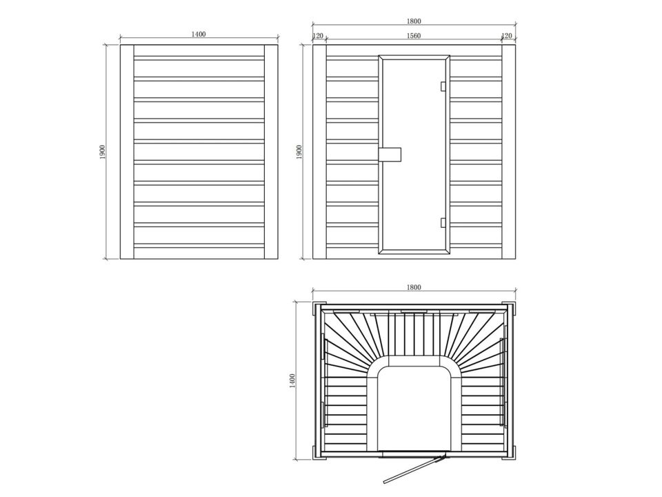 Sauna Wärmekabine m. Infrarot-Heizung, NEU, B180xT140xH190cm in Augustdorf