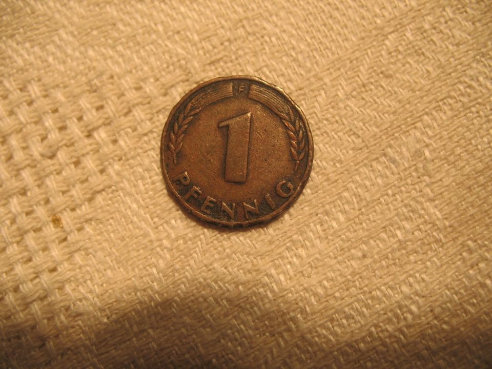 1  PFENNIG Bank Deutscher Länder 1949 in Altendorf