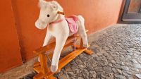 Zuckersüsses Schaukelpferd sehr massiv Pferd weiss rosa Hessen - Eltville Vorschau